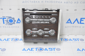 Climate control and audio control Nissan Pathfinder 13-16 under navigation, wood scratches on the trim