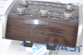 Climate control and audio control Nissan Pathfinder 13-16 under navigation, under wood scratches and sand on the lining