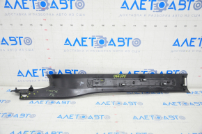 Door sill trim front right inner Tesla Model X 16-21 black, broken fastener, cracks, no fragment