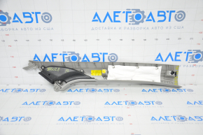 Upper left front pillar trim Hyundai Santa FE 19-23 gray worn, plastic turned white, scratches