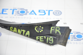 Windshield molding right Hyundai Santa FE 19-23 black rubbed, broken fastening