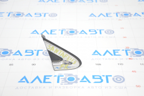 Triangle wing corner front right Hyundai Santa FE 19-23 chrome and black matte