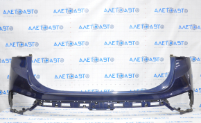 Rear bumper bare upper part Hyundai Santa FE 19-20 blue broken fasteners, sawed off