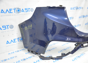 Rear bumper bare upper part Hyundai Santa FE 19-20 blue broken fasteners, sawed off