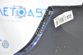 Rear bumper bare upper part Hyundai Santa FE 19-20 blue broken fasteners, sawed off