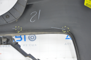 Rear bumper bare upper part Hyundai Santa FE 19-20 blue broken fasteners, sawed off
