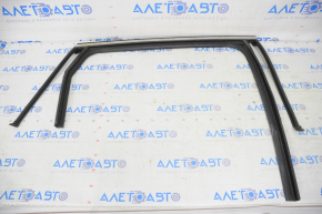 Rear right glass seal with molding for Hyundai Santa FE 19-20, chrome