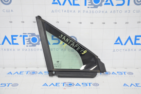 Hyundai Santa FE 19-23 front right triangle door glass with moldings, structure