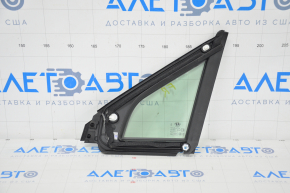 Hyundai Santa FE 19-23 front right triangle door glass with moldings, structure