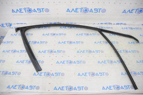 Front left glass seal with molding for Hyundai Santa FE 19-23 chrome