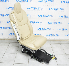 Back row of seats 2 row right Tesla Model X 16-21 type 2 leather beige, electric, shot