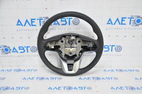 Naked steering wheel Hyundai Santa FE 19-23 rubber black, without buttons