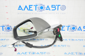 Side mirror left Tesla Model X 16-21 13+1 pins, brown + chrome, heated