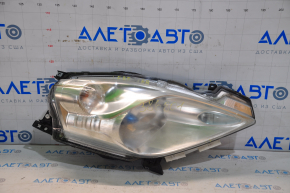 Headlight front right bare Nissan Leaf 13-14 Halogen, with mount, blue cap, for polishing, butt