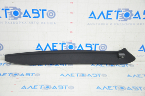 Front pillar trim upper right Tesla Model X 16-21 under visor, black, broken fastener