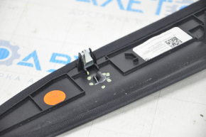 Front pillar trim upper right Tesla Model X 16-21 under visor, black, broken fastener