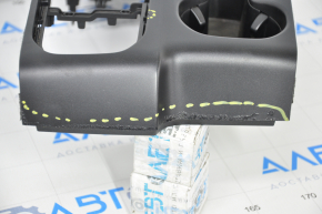 Central console trim with cup holders Hyundai Santa FE 19-20 poke, paint peeled off