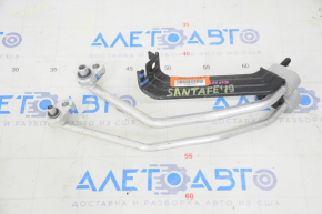 Air conditioner tube condenser-compressor Hyundai Santa FE 19-20 2.4 short