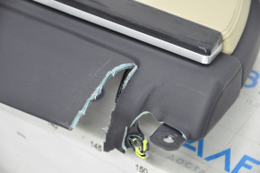 Door trim card rear left Tesla Model X 16-21 beige+black, with window lift control, shot, broken fastener