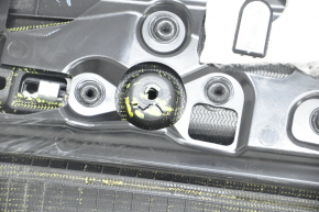 Door trim card rear left Tesla Model X 16-21 beige+black, with window lift control, shot, broken fastener