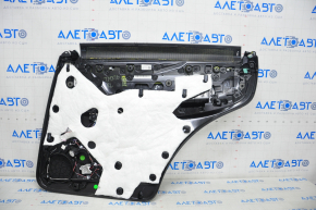 Door trim card rear left Tesla Model X 16-21 beige+black, with window lift control, shot, broken fastener