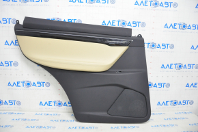 Door trim card rear left Tesla Model X 16-21 beige+black, with window lift control, shot, broken fastener