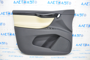 Door trim card front left Tesla Model X 16-21 beige+black, with window lift control