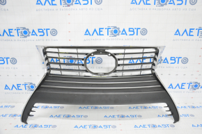 Radiator grill assembly Lexus IS 14-16 bump on chrome, scratches on overlay, broken fastener