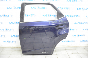 Door assembly rear left Lexus RX350 RX450h 16-22 hybrid, keyless, blue, no overlays, crumpled molding, bumps, bump on molding