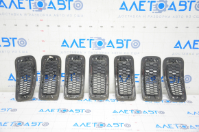 Radiator grill grill Jeep Cherokee KL 14-18 pre-rest, chrome, set of 7 pcs, butt on the 4th grill