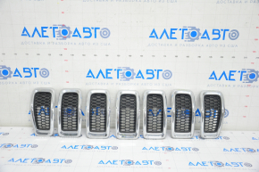 Radiator grill grill Jeep Cherokee KL 14-18 pre-rest, chrome, set of 7 pcs, butt on the 4th grill