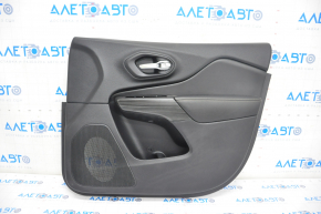 Door trim card front right Jeep Cherokee KL 14-18 black with black insert leather