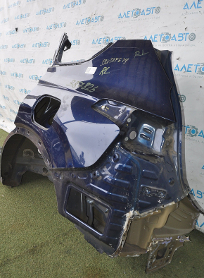 Quarter wing rear left Hyundai Santa FE 19-23 blue, pokes