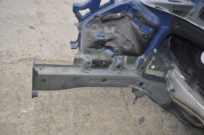 Front right quarter Hyundai Santa FE 19-20 blue, on the body