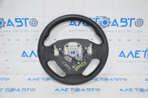 Naked steering wheel Lexus IS 14-20 black leather, no petals, scratches, cracked leather