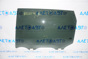 Glass of the rear left door Nissan Rogue 14-20 factory tinted, scratches