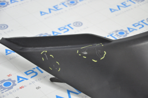 The rear bumper lip of Lexus IS 14-16 is dented, filed, scratched