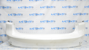Bare rear bumper Lexus IS 14-16 white, lower corners and fasteners are dented, filed down