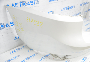 Bare rear bumper Lexus IS 14-16 white, lower corners and fasteners are dented, filed down