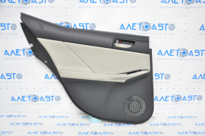 Door trim card rear left Lexus IS 14-20 leather gray scratches, rubbed