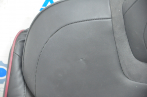 Back row of seats 2nd row Tesla Model S 12-15 pre-restored, leather + suede black, Signature, tears