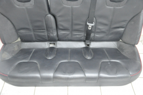 Back row of seats 2nd row Tesla Model S 12-15 pre-restored, leather + suede black, Signature, tears