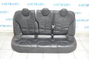 Back row of seats 2nd row Tesla Model S 12-15 pre-restored, leather + suede black, Signature, tears