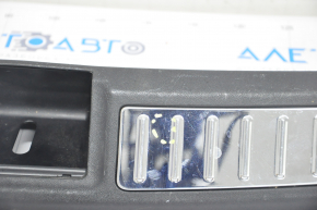 Tesla Model S 12-15 pre-restored rear trunk opening trim, Signature, with chrome, scratches, bumps on chrome