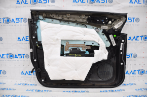 Door trim card front right Lincoln MKC 15-19 leather black, with gray insert, scratches, pressed