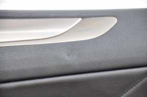 Door trim card front right Lincoln MKC 15-19 leather black, with gray insert, scratches, pressed