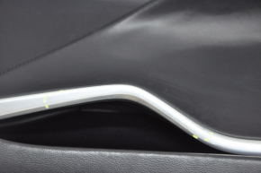 Door trim card front left Tesla Model S 12-15 pre-rest black, bumps, scratches on chrome, swollen leather