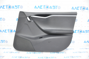 Door trim card front right Tesla Model S 12-15 pre-rest black, scratches and bumps on chrome