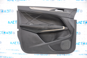 Door trim card front left Lincoln MKC 15-19 leather black, with gray insert, pressed on top
