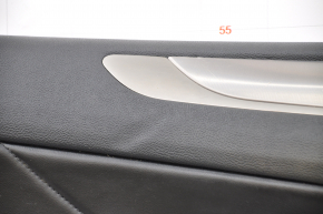 Door trim card front left Lincoln MKC 15-19 leather black, with gray insert, pressed on top